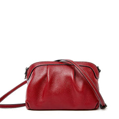 Natural CowSkin Girls Crossbody Bag Small Leather Shoulder Bags