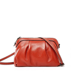Natural CowSkin Girls Crossbody Bag Small Leather Shoulder Bags