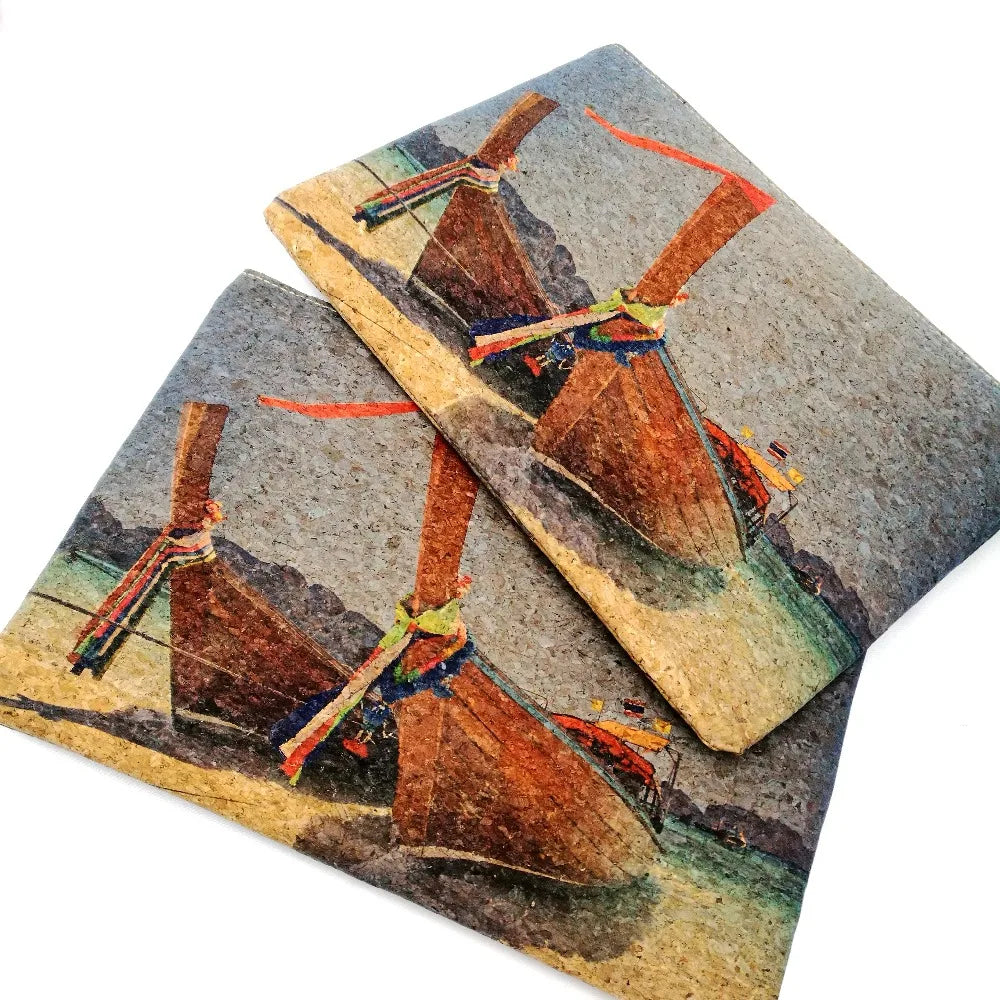 Natural Portugal Cork Handbag Clutch Wooden Purse