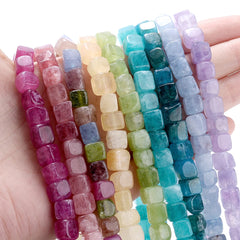 Natural Stone Crystal Beads for Jewelry Making DIY Bracelet Necklace 8x8mm