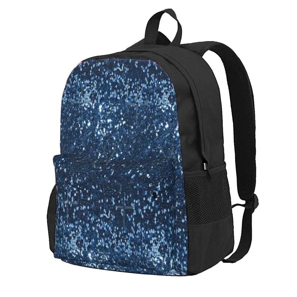 Navy Glitter Chunky Sequin Backpacks Men's Backpacks Bags For Women