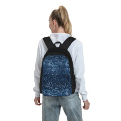 Navy Glitter Chunky Sequin Backpacks Men's Backpacks Bags For Women