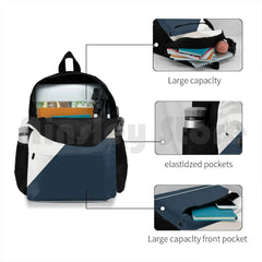 Geometric Minimalist Outdoor Hiking Backpack Navy Grey