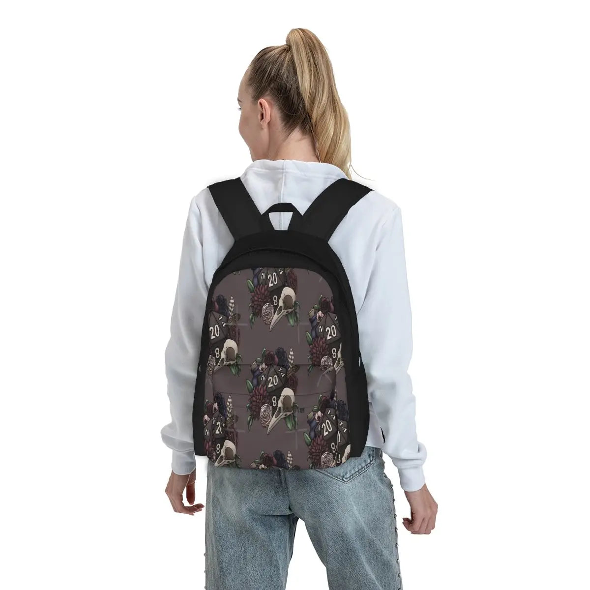 Necromancer D20 Tabletop Rpg Gaming Backpacks Men's Backpacks Bags