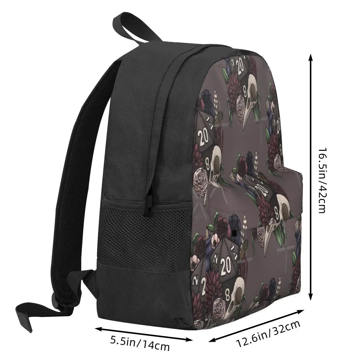 Necromancer D20 Tabletop Rpg Gaming Backpacks Men's Backpacks Bags