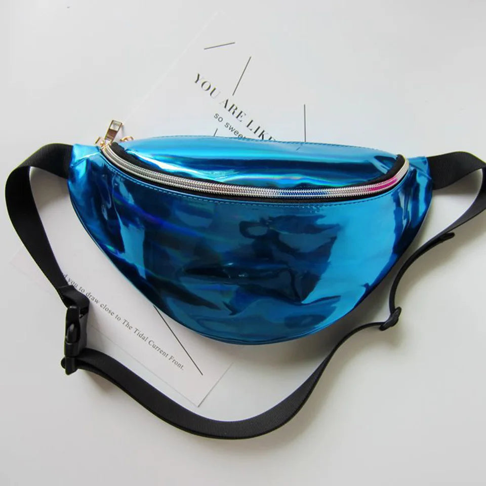 Neon Pink Fanny Pack for Women PU Leather Waist Bag Chest Phone Pouch