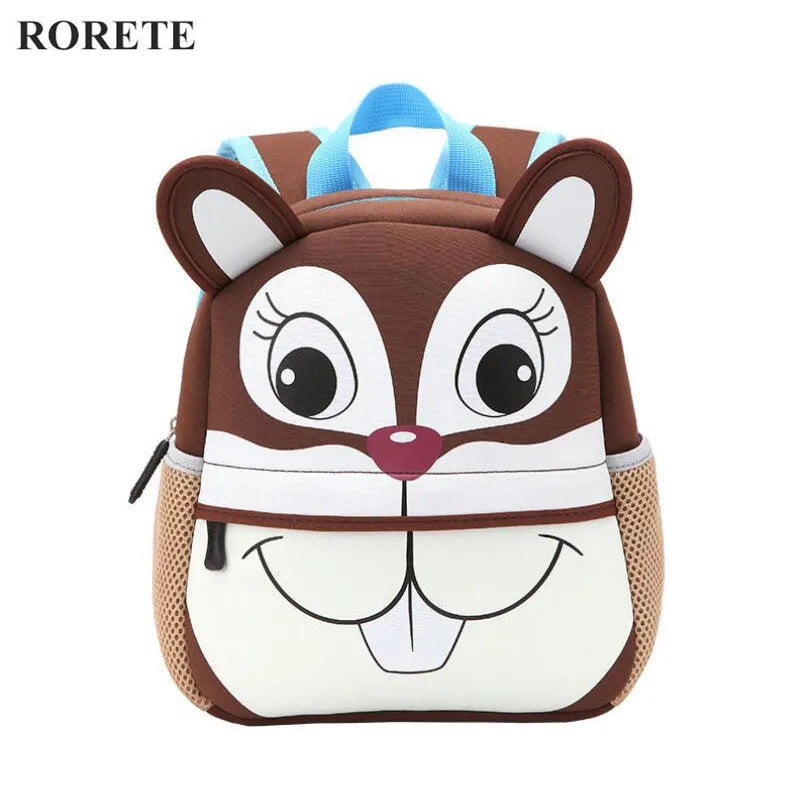 Neoprene 3D Kids Bag Animal Backpack Toddler Children School Bags