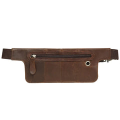 Vintage Chocolate Leather Waist Bag Chest Phone Bag M6373