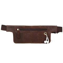 Vintage Chocolate Leather Waist Bag Chest Phone Bag M6373