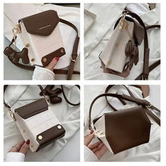 Retro Croc Pattern Crossbody Bag, All-match Small Square Bag