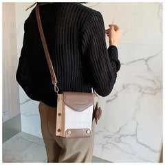 Retro Croc Pattern Crossbody Bag, All-match Small Square Bag
