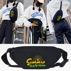 Never Mind Letter Print Waist Bag Crossbody Pack Unisex Chest Bag