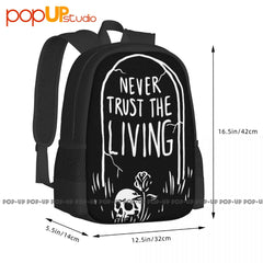 Trust The Living Tombstone Backpack Large Capacity School Sports Bag