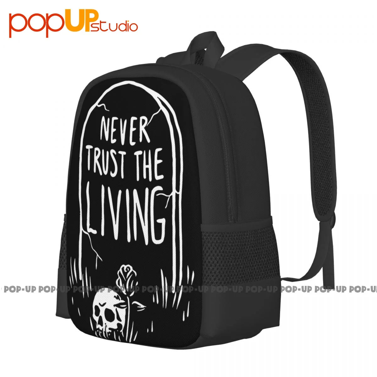 Trust The Living Tombstone Backpack Large Capacity School Sports Bag