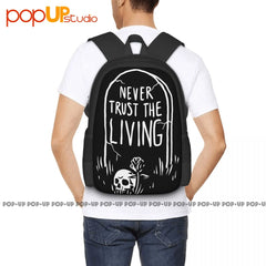 Trust The Living Tombstone Backpack Large Capacity School Sports Bag
