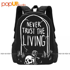 Trust The Living Tombstone Backpack Large Capacity School Sports Bag