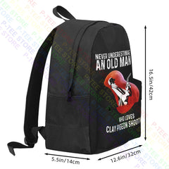 Old Man Clay Pigeon Shooting Backpack Gym Tote Bag