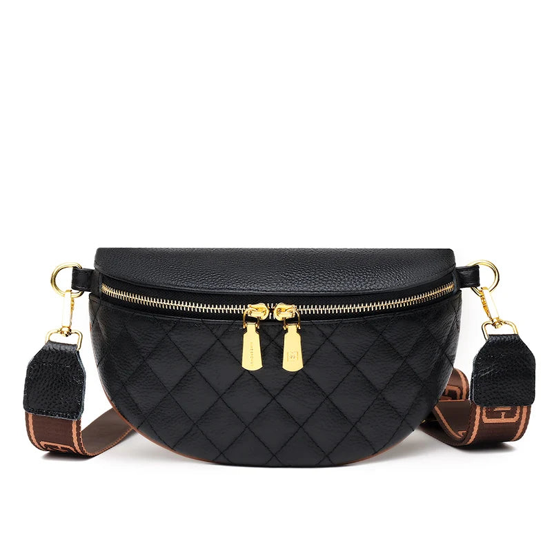 100% Leather Women Handbags Cowhide Ladies Messenger Bag