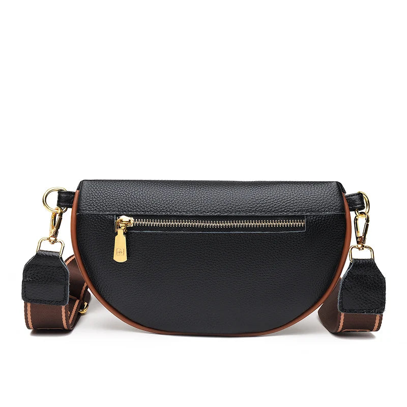 100% Leather Women Handbags Cowhide Ladies Messenger Bag