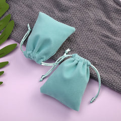10Pcs 7x9cm Velvet Drawstring Pouch Jewelry Bag Gift Earrings Rings Christmas