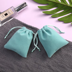 10Pcs 7x9cm Velvet Drawstring Pouch Jewelry Bag Gift Earrings Rings Christmas