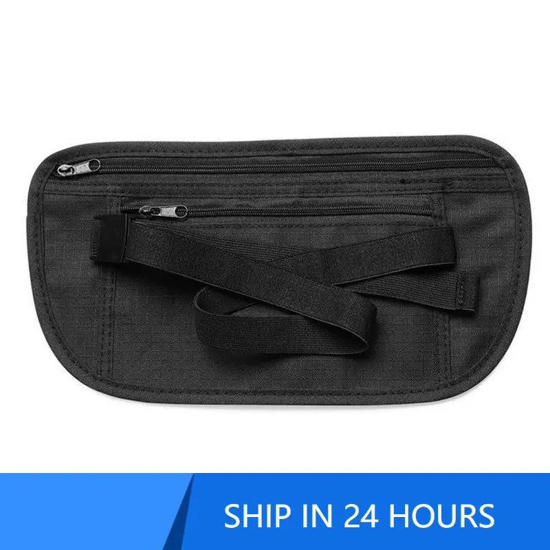 Invisible Travel Waist Packs Waist Pouch For Passport Money Belt Bag