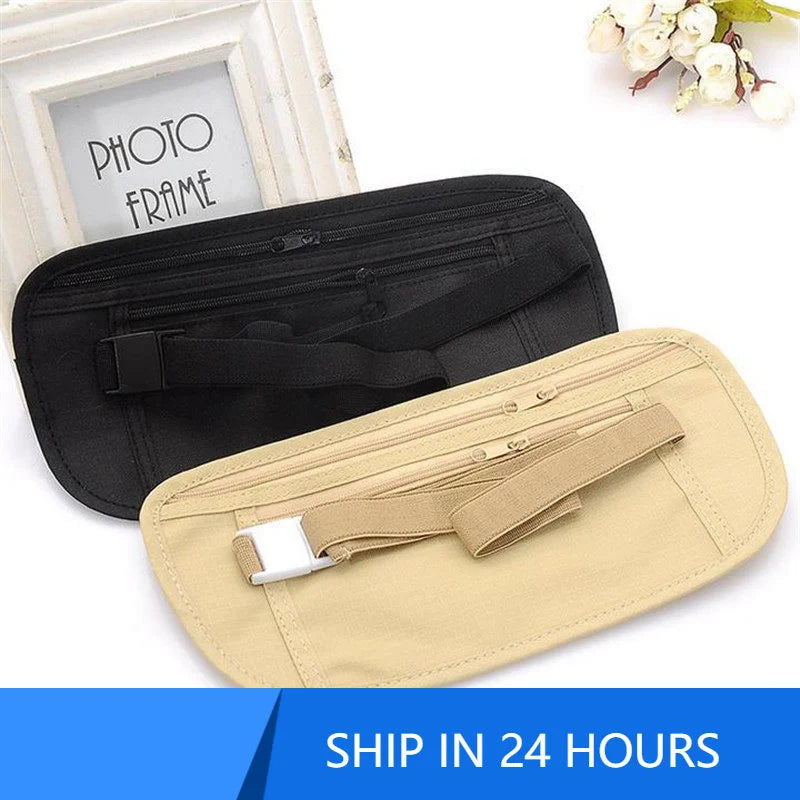 Invisible Travel Waist Pack Passport Money Belt Bag Security Wallet