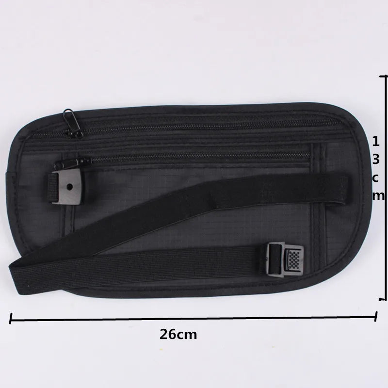 Invisible Travel Waist Pack Money Belt Bag Hidden Security Wallet