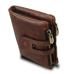 Men's Coin Purse Wallet Soft Card Case Solid Pattern Money Purses