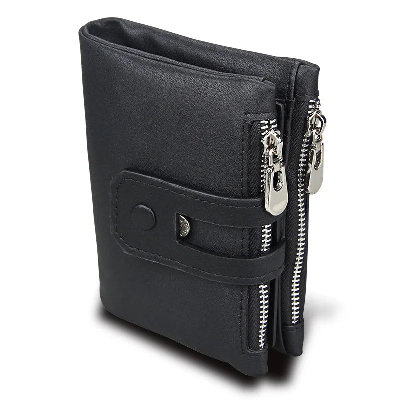 Men's Coin Purse Wallet Soft Card Case Solid Pattern Money Purses