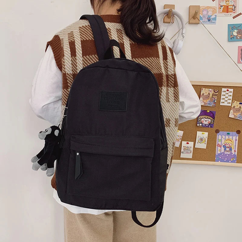 Nylon Women Backpack Anti-theft School Bag for Teen Girls Shoulder Bag