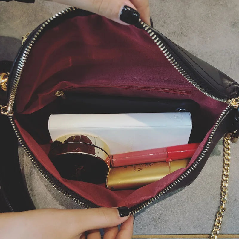 Leather Shoulder Bag for Women Solid Purses Crossbody Bags