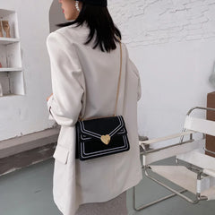 Women Embroidery Leather Shoulder Chain Bag Ladies Crossbody Bags