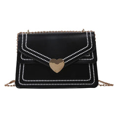 Women Embroidery Leather Shoulder Chain Bag Ladies Crossbody Bags
