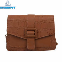 Vintage Crocodile Pattern Shoulder Bag Women PU Leather Crossbody Bags