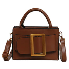 Vintage PU Leather Crossbody Bag for Women, Soft Shoulder Handbag