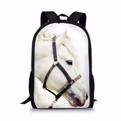 Horse School Bag for Girls Kids Backpack Satchel Mochila