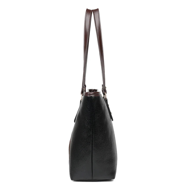 Large Women's Bag High PU Leather Shoulder Bags Ladies Wild Bags