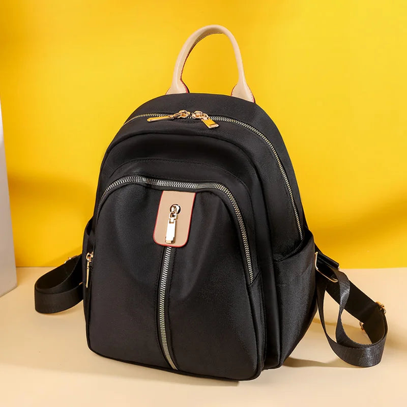 Waterproof Oxford Cloth Women Backpack School Bag High Capacity Bookbag