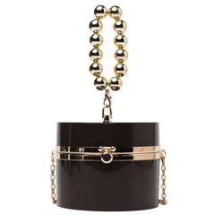 Clear Jelly Acrylic Box Handbag Chain Women Evening Party Shoulder Bag Totes