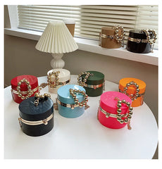 Clear Jelly Acrylic Box Handbag Chain Women Evening Party Shoulder Bag Totes