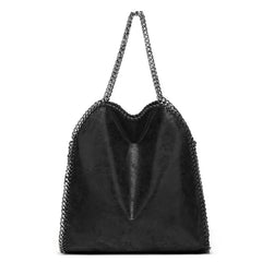 Vintage Chains Women Handbag Casual Ladies Shopping Shoulder Bag Large Capacity