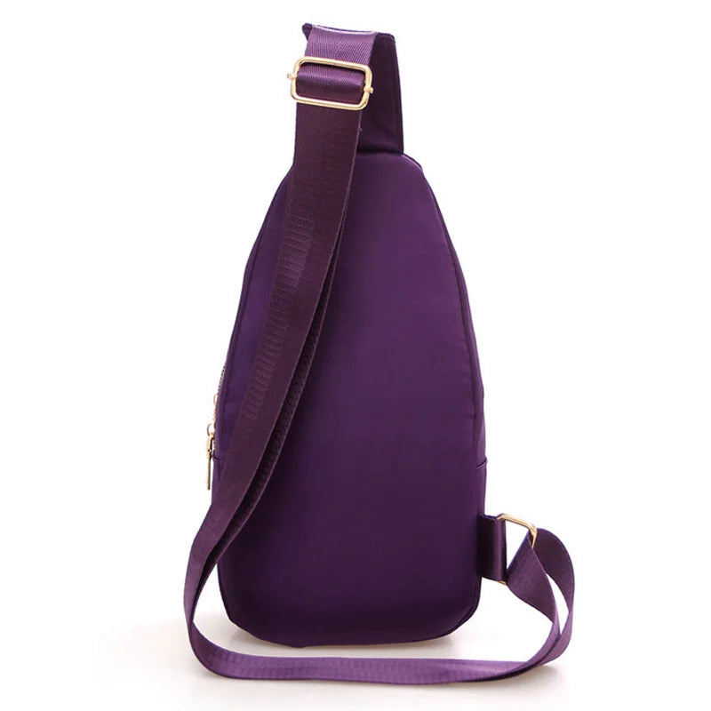 Women Chest Pack Casual Crossbody Bag Nylon Waterproof Small Shoulder