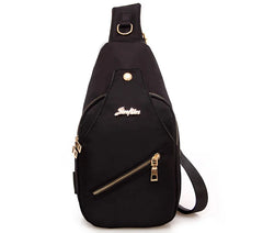 Women Chest Pack Casual Crossbody Bag Nylon Waterproof Small Shoulder