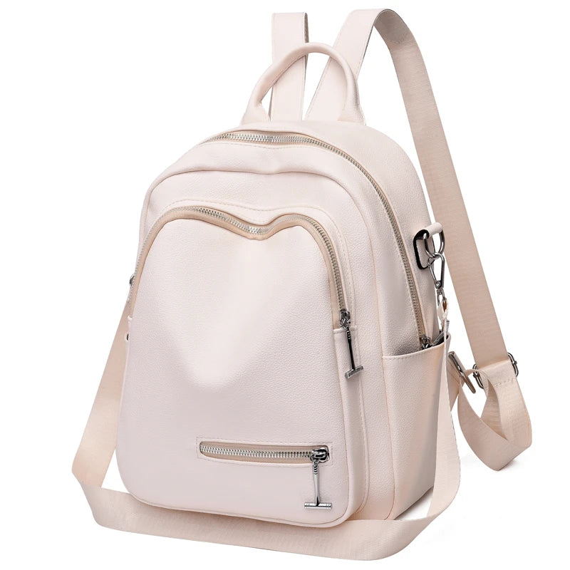 Women High capacity Backpacks Soft Leather Female Travel Bags
