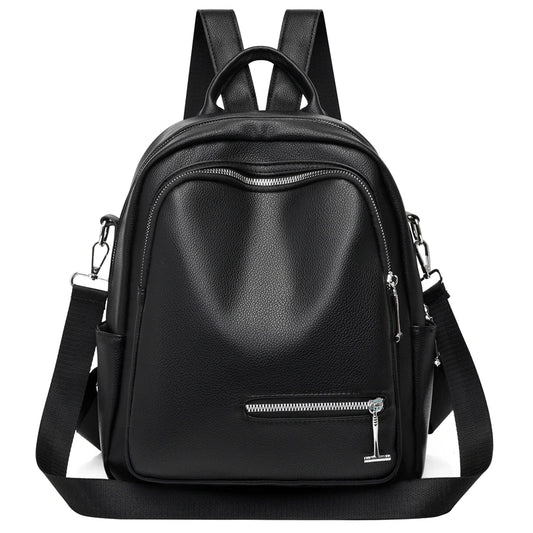 Women High capacity Backpacks Soft Leather Female Travel Bags