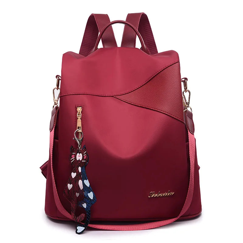 Anti-theft Large Capacity Backpack Oxford Cloth Tarpaulin Stitching Sequins