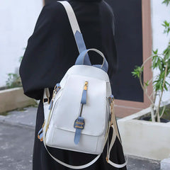 Women Soft Leather Multi-Function Small Backpack