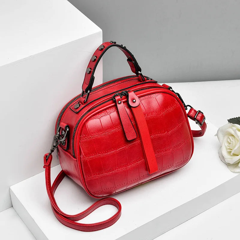 One-shoulder Leather Handbags Shoulder Bag Small Flap Crossbody Bags For Women