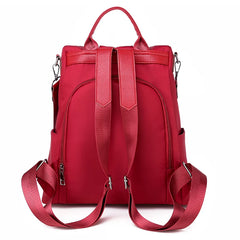 Nylon Women Backpack Female Travel Waterproof Leather Bag School Backpacks